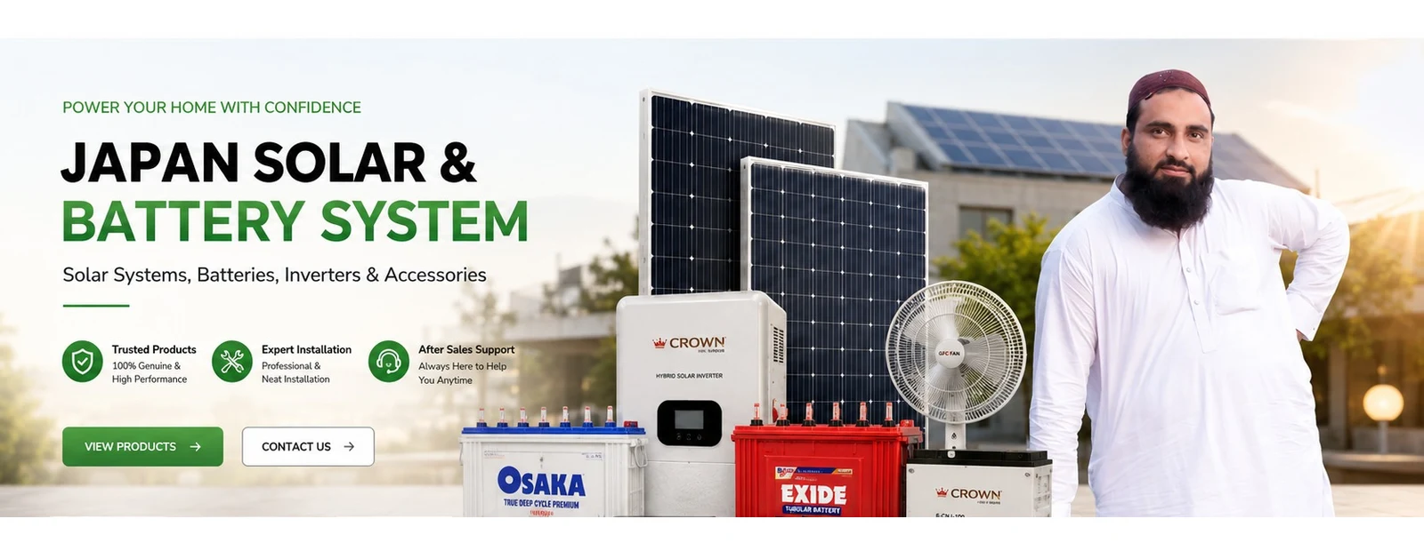 Japan Solar and Battery System product range